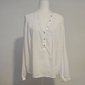 Sonoma White Button-Front Blouse